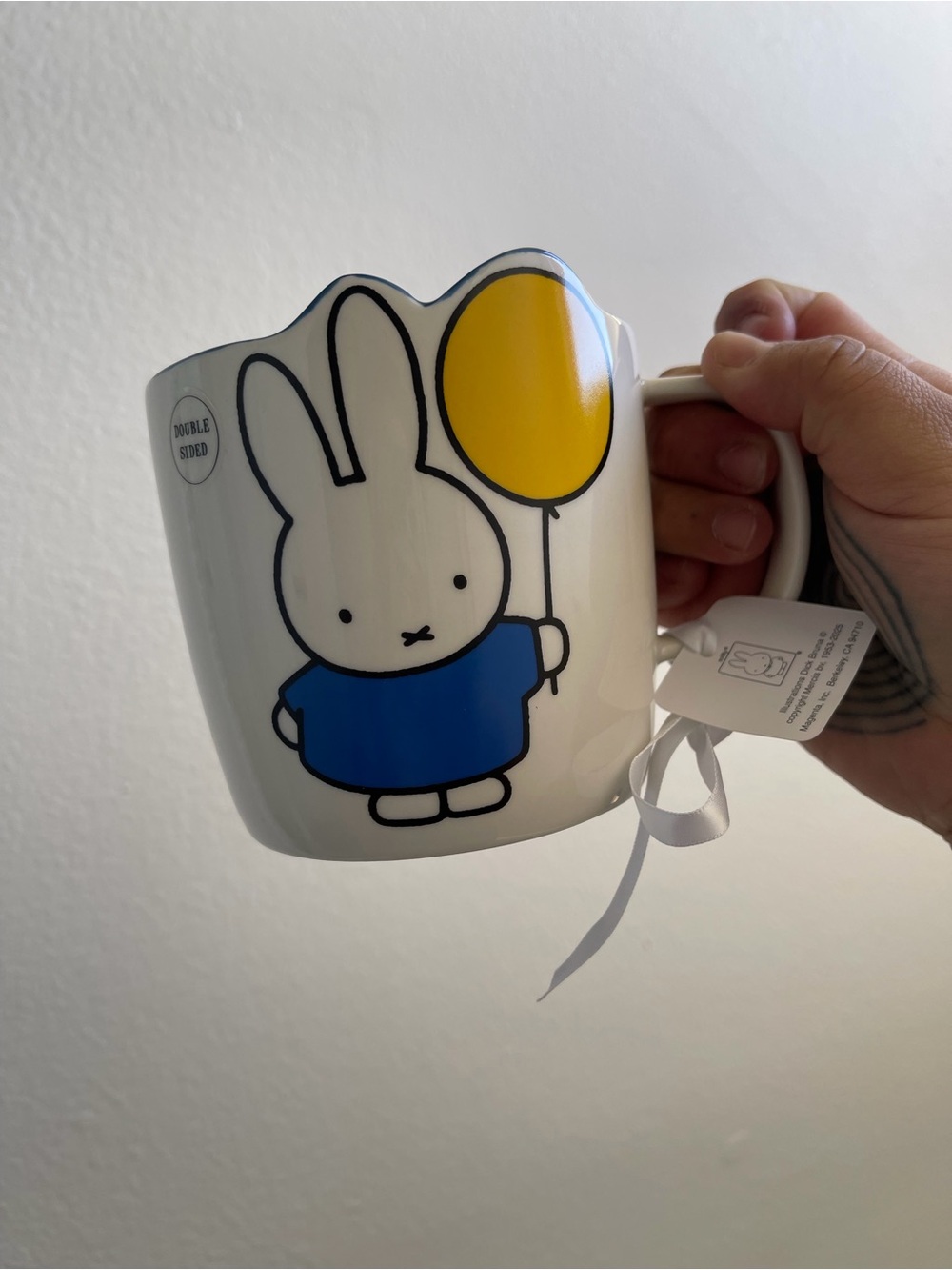 Miffy Ceramic Mug with Yellow Balloon and Blue Outfit